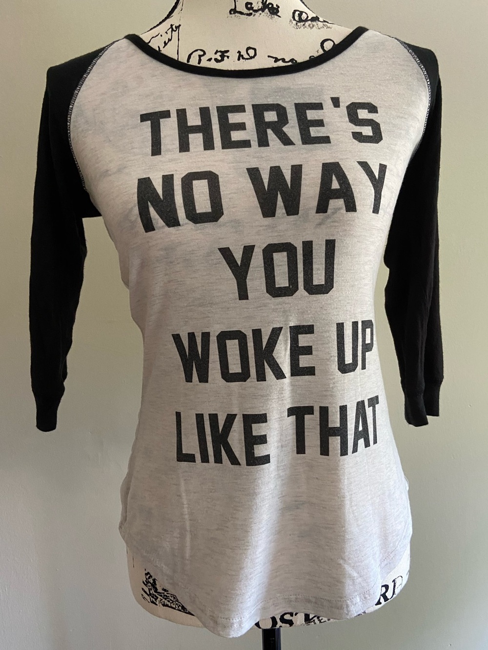 Slogan Quarter Sleeve Top